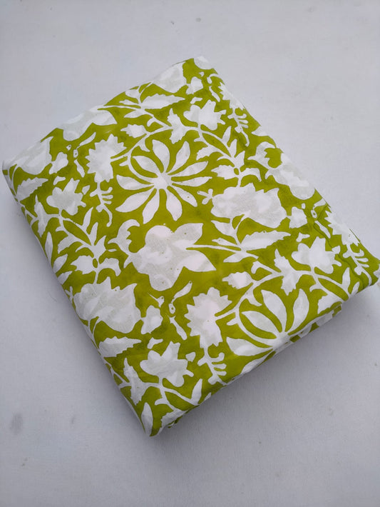 Hand Block Printed Pure Cotton Sanganeri Fabric - JBRMJ11
