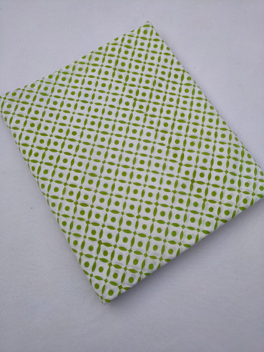 Hand Block Printed Pure Cotton Sanganeri Fabric - JBRMJ14