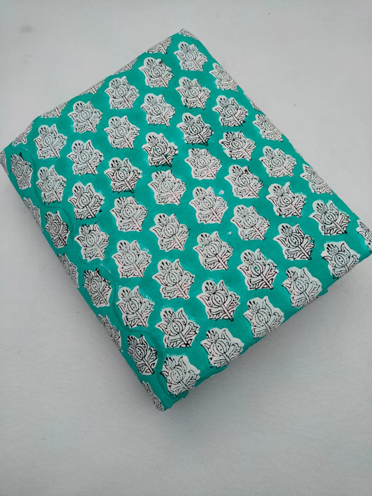 Hand Block Printed Pure Cotton Sanganeri Fabric - JBRMJ20