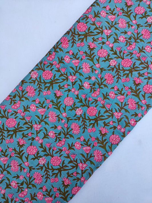 Sanganeri Print Pure Cotton Fabric - JBRJF379