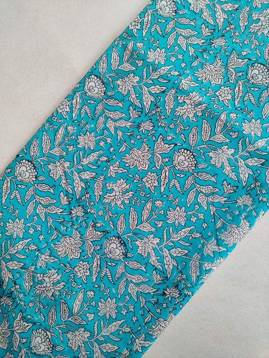 Pure Cotton Hand Block Printed Fabric - JBRKBT10