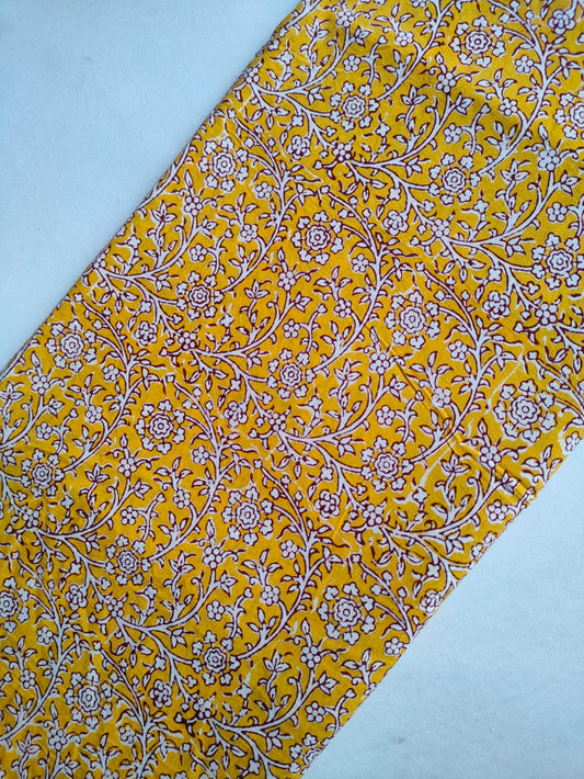Pure Cotton Hand Block Printed Fabric - JBRKBT20