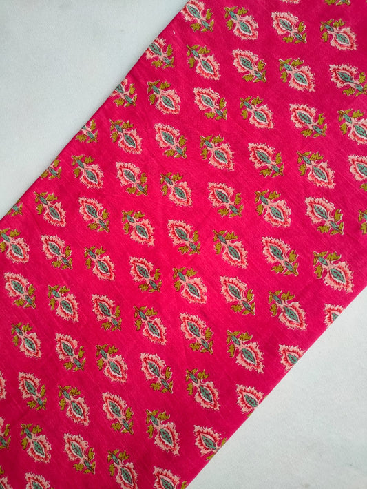 Pure Cotton Hand Block Printed Fabric - JBRKBT22