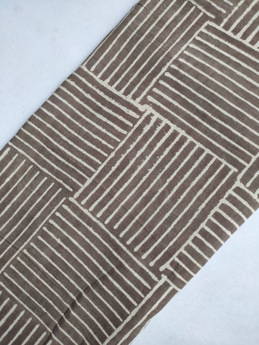 Pure Cotton Hand Block Printed Fabric - JBRKBT26