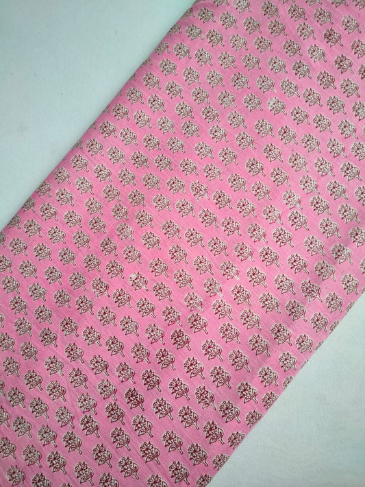 Pure Cotton Hand Block Printed Fabric - JBRKBT39