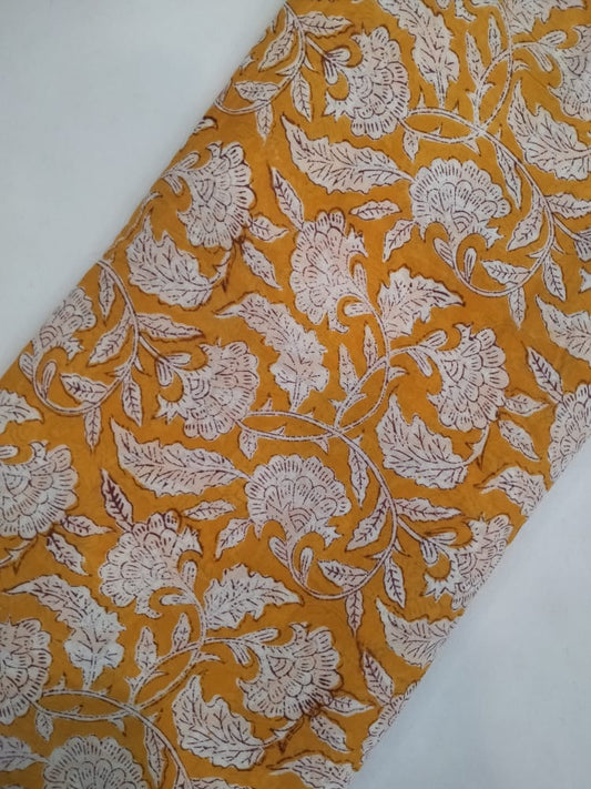 Hand Block Printed Pure Cotton Fabric - JBRH85