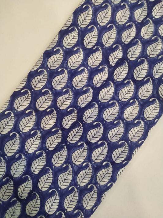 Hand Block Printed Pure Cotton Fabric In Running Length - JBRH87