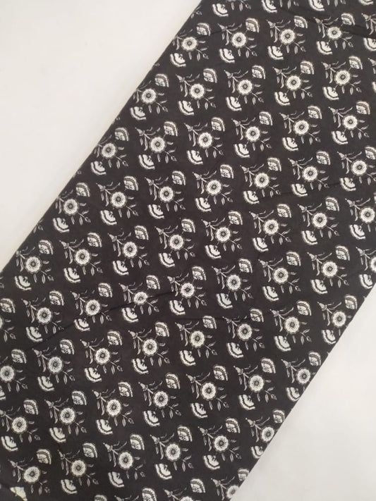 Pure Cotton Hand Block Printed Fabric In Running Length - JBRH90