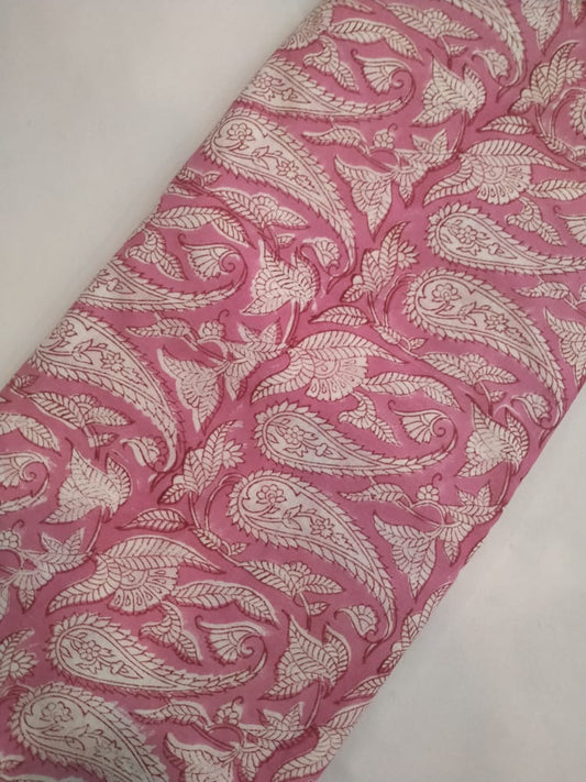 Hand Block Printed Pure Cotton Fabric - JBRH93