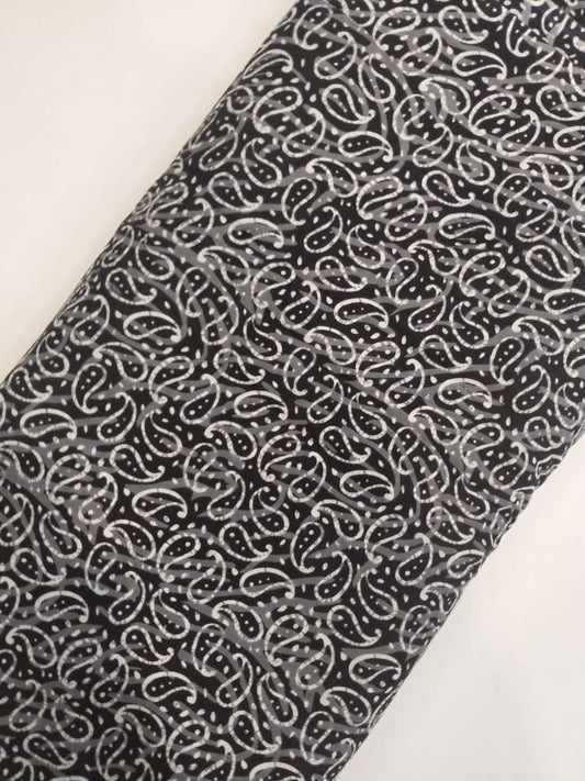 Pure Cotton Hand Block Printed Fabric In Running Length - JBRH78