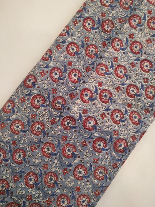 Cotton Hand Block Printed Fabric In Running Length - JBRH80