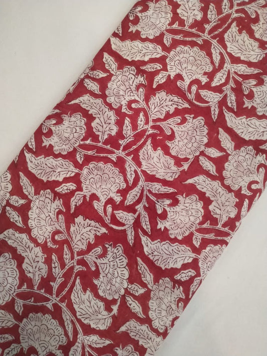 Hand Block Printed Pure Cotton Fabric - JBRH81