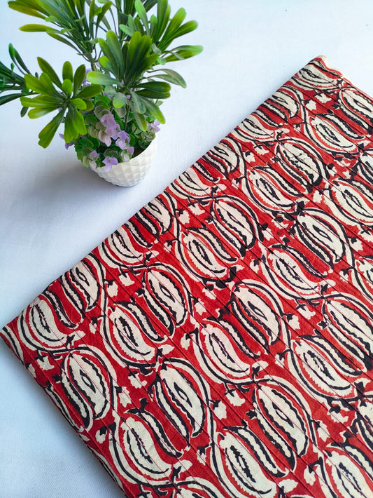 pin tuck cotton hand block fabric