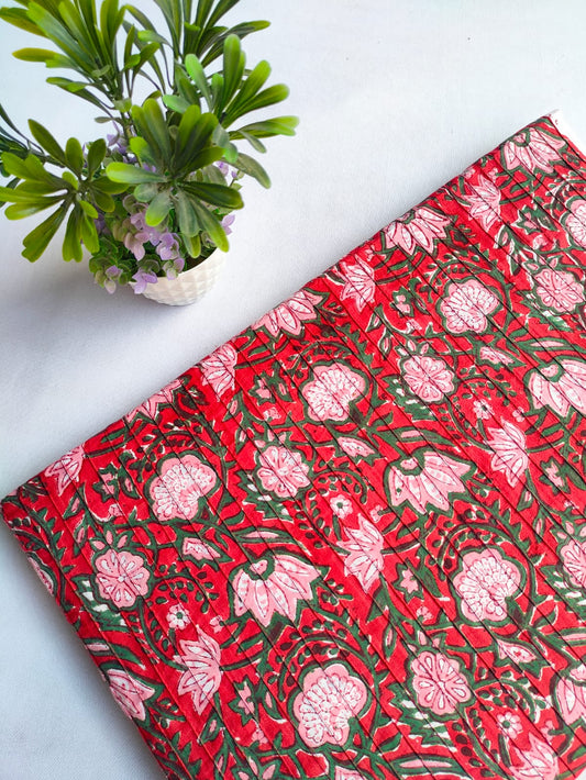 pin tuck cotton hand block fabric