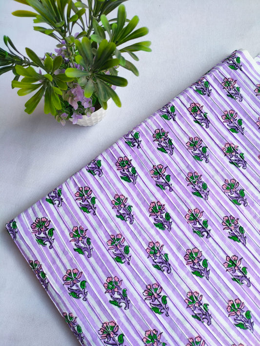 pin tuck cotton hand block fabric