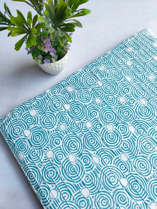 pin tuck cotton hand block fabric