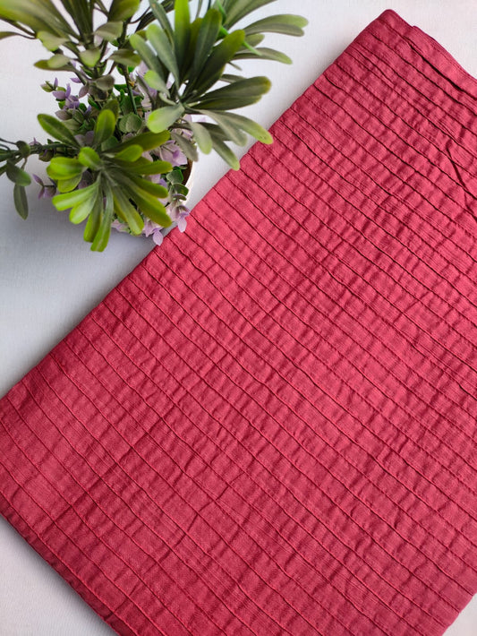 pin tuck plain cotton fabric