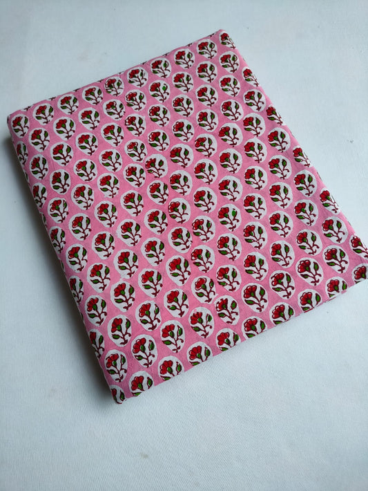 Pure Cotton Hand Block Printed Fabric - JBTO19