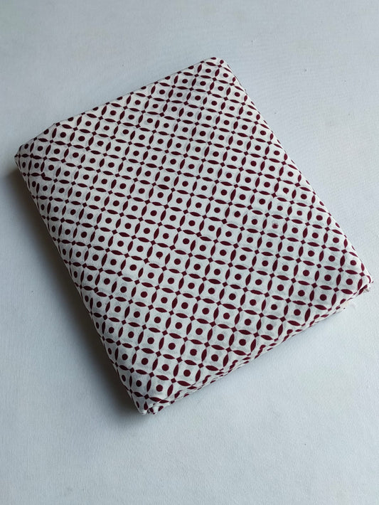 Pure Cotton Hand Block Printed Fabric - JBTO36