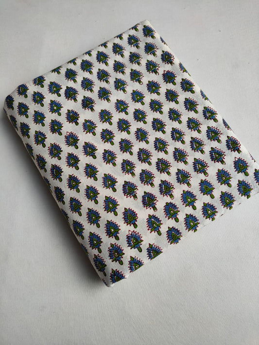 Pure Cotton Hand Block Printed Fabric - JBTO55
