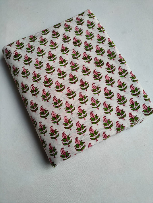 Pure Cotton Hand Block Printed Fabric - JBTO57
