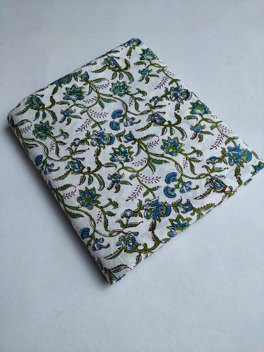 Pure Cotton Hand Block Printed Fabric - JBTO6