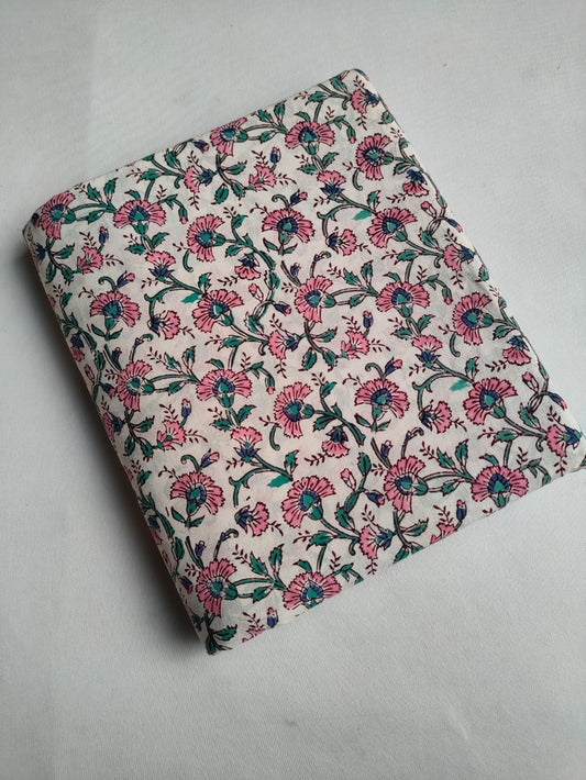 Pure Cotton Hand Block Printed Fabric - JBTO64