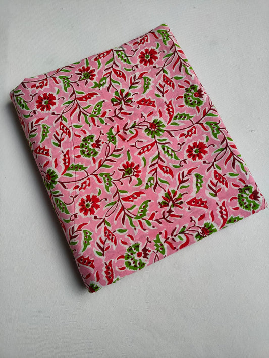 Pure Cotton Hand Block Printed Fabric - JBTO71
