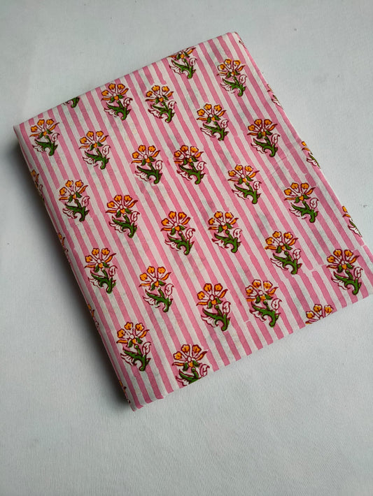 Pure Cotton Hand Block Printed Fabric - JBTO76