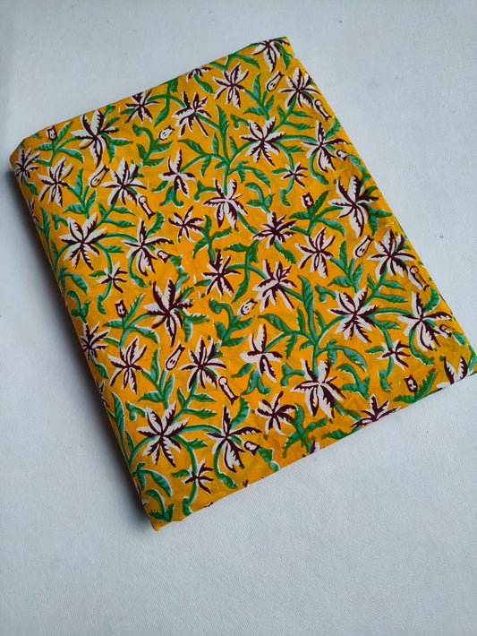 Pure Cotton Hand Block Printed Fabric - JBTO81