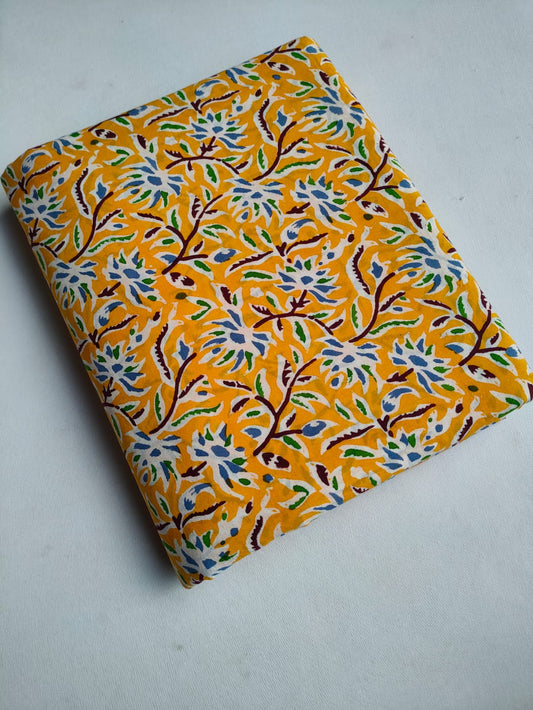 Pure Cotton Hand Block Printed Fabric - JBTO84