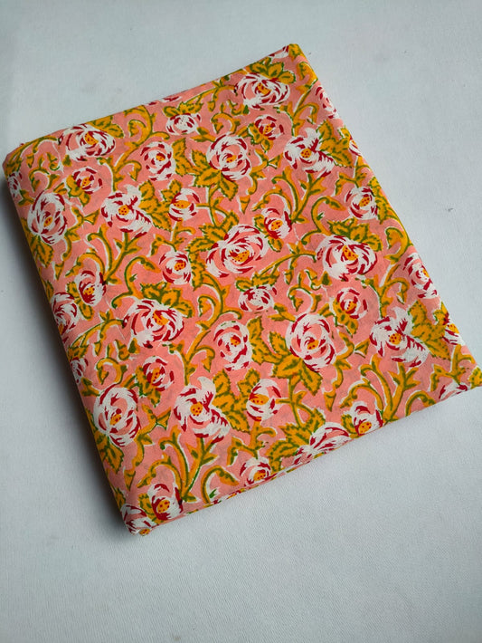 Pure Cotton Hand Block Printed Fabric - JBTO87