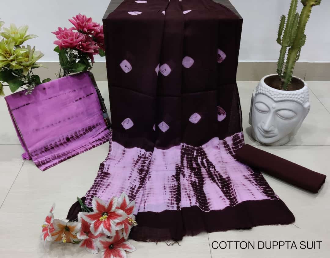 Cotton Unstitched Salwar Suit With Cotton/Mulmul Dupatta - JBGCM18
