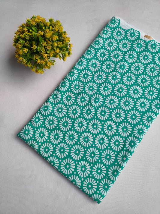 Pure Cotton Hand Block Printed Fabric - JBOR92