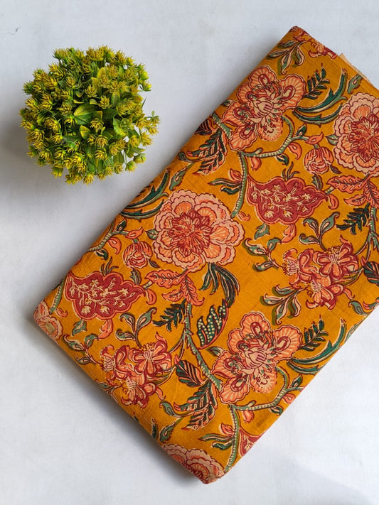 Hand Block Printed Pure Cotton Fabric In Running Length - JBRHS3