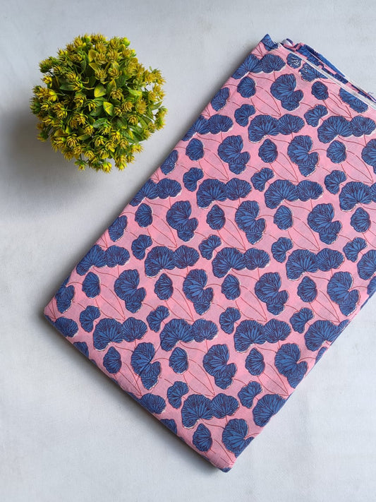 Hand Block Printed Pure Cotton Fabric In Running Length - JBRHS40