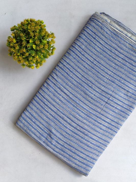 Hand Block Printed Pure Cotton Fabric In Running Length - JBRHS8